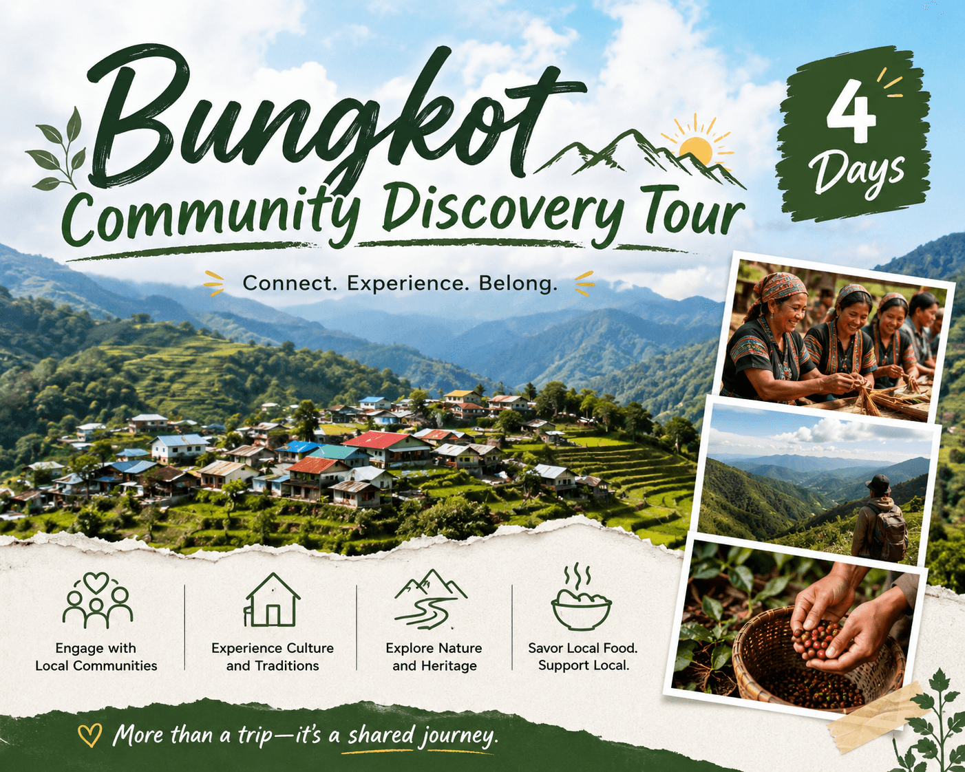 Bungkot Community Discovery Tour — 4 Days
